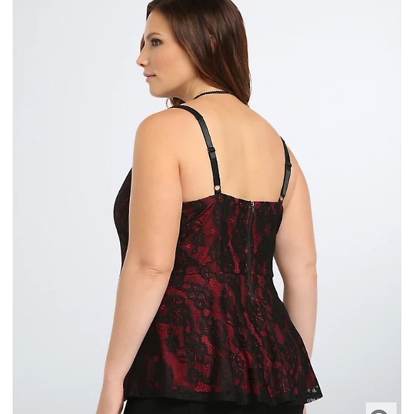 Lace babydoll bustier top - Picture 2 of 6